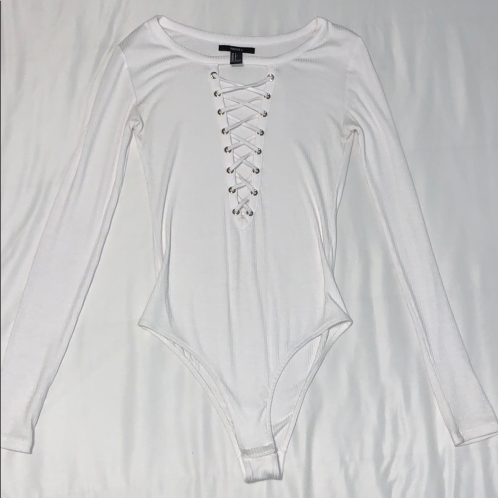 Long Sleeve Crossed Bodysuit
